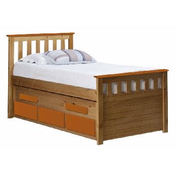 Verona Kids Bergamo Captains Bed - Antique and Orange