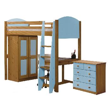 Verona Long High Sleeper Set 2 with Baby Blue