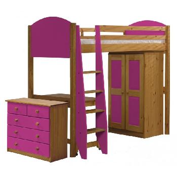 Verona Long High Sleeper Set 2 with Fuschia