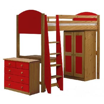 Verona Long High Sleeper Set 2 with Red