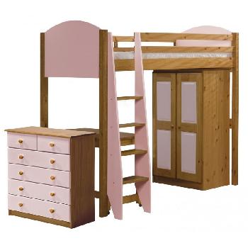 Verona Long High Sleeper Set 3 with Pink