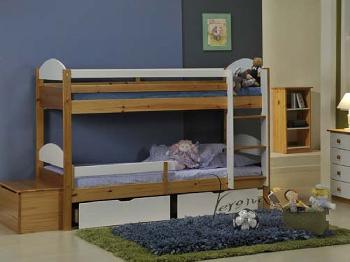 Verona Maximus Pine and White Bunk Bed Frame