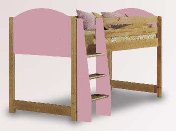 Verona Pink Mid Sleeper Pine Bed Frame
