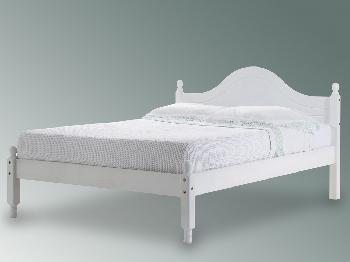 Verona Veresi Extra Long Double White Wooden Bed Frame