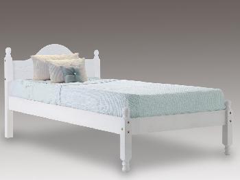 Verona Veresi Single White Wooden Bed Frame