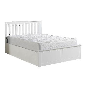 Veronica White Ottoman Bed - Kingsize