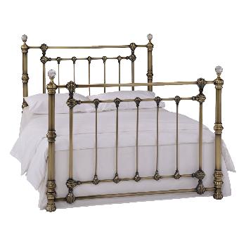Victoria Brass Crystal Bed Frame - Double