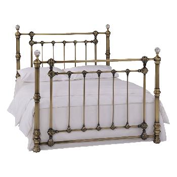 Victoria Brass Crystal Bed Frame - Kingsize