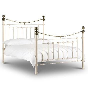 Victoria Metal Bed Frame Double White