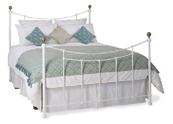 Virginia Satin White Metal Bed Frame - 4'0 Small Double