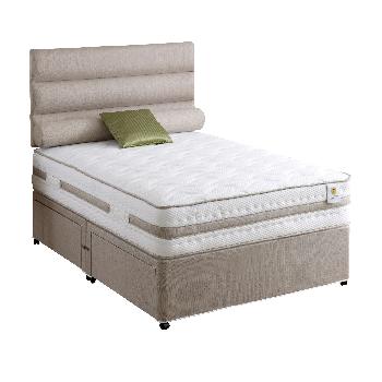 Vogue Bliss 1500 Pocket Divan Set Vogue New Bliss 1500 Divan Platform Premium Burgandy - No Drawer - Double