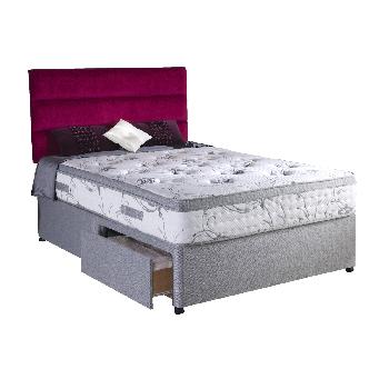 Vogue Edward Pillow Top Divan Set Vogue Edward Pillow Top Divan Platform Set - 2 Drawer - Single