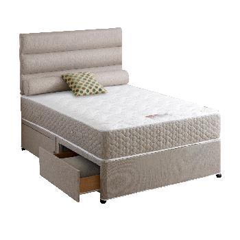 Vogue Ortho Revive Pocket 1000 Divan Set Vogue Ortho Revive 1000 Divan Platform Set Standard Micro Fibre Stone - 2 Drawer - King