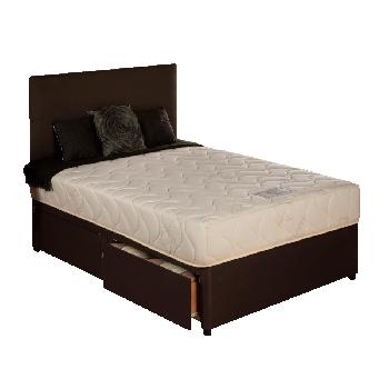 Vogue Suede Divan Base No Drawer King Latte