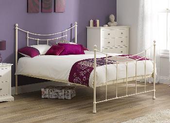 Winchester Ivory Metal Bed Frame - 4'6 Double