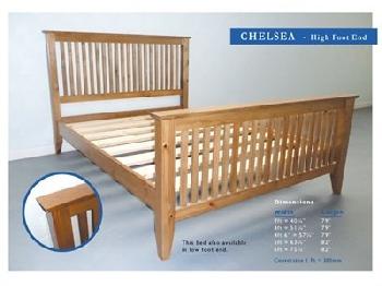 Windsor Chelsea 2' 6 Small Single Paint Cream High Foot End Wooden Bed