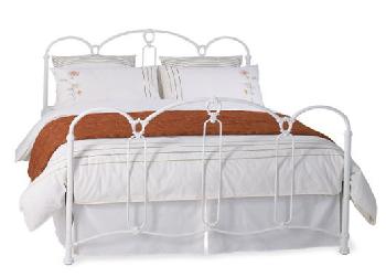 Windsor Satin White Metal Bed Frame - 4'6 Double