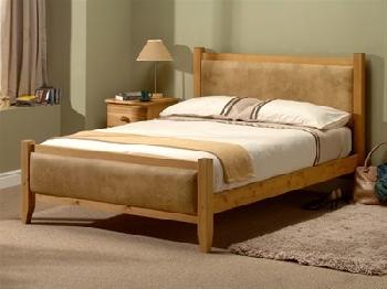 Windsor Savoy (Antique Wax and Beige) 4' 6 Double Wooden Bed