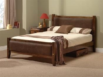 Windsor Savoy (Chocolate Brown and Dark Brown) 5' King Size Wooden Bed