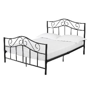 Zeta Metal Bed Frame Double White